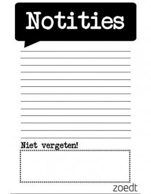 Notitieblokje A6 monochrome Notities